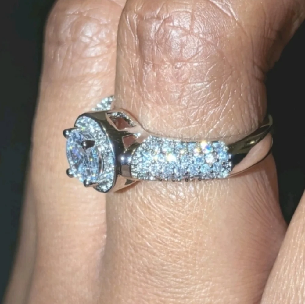 Stunning Unisex 3 Ct Cushion Lab Created Diamond 925 Silver Ring Sz 7